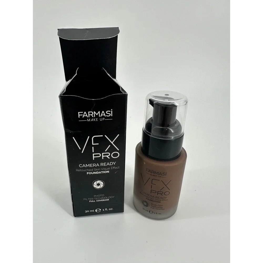Farmasi VFX Pro Camera Ready Foundation Full Coverage Matte Dark Cacao 10 30ml - Picture 1 of 3